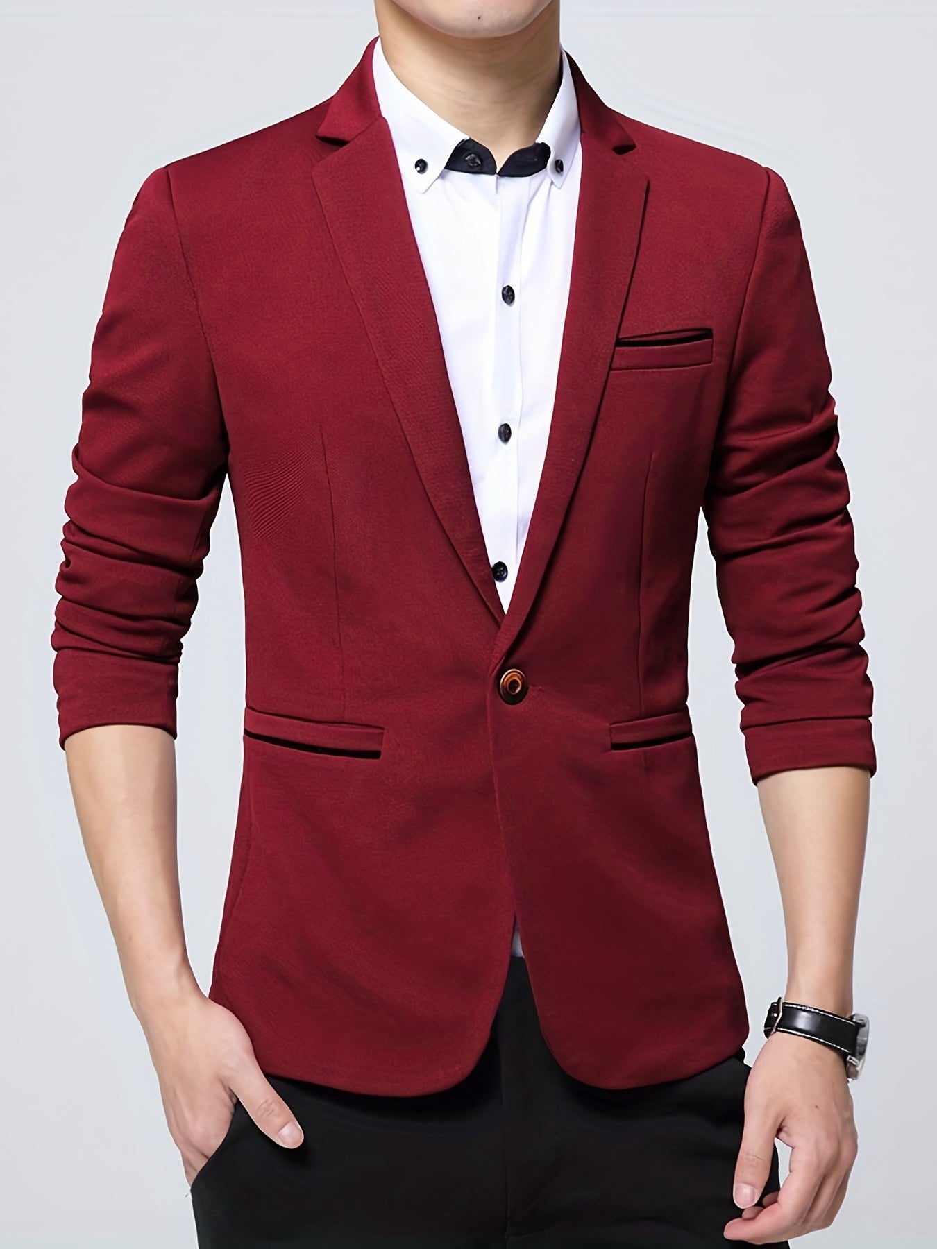 Blazer sur mesure à un bouton pour homme – Coupe élégante