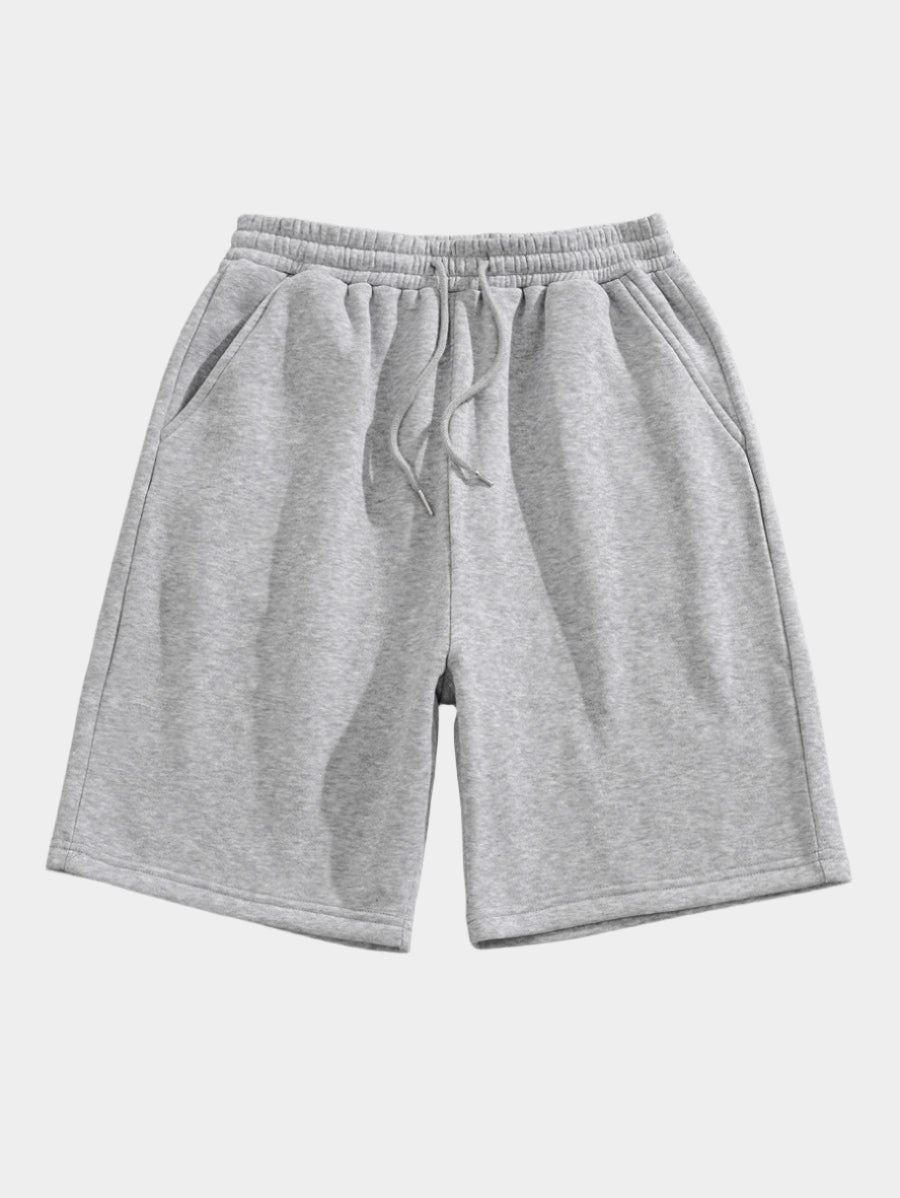 Short décontracté en polaire avec cordon de serrage – Taille élastique pour homme
