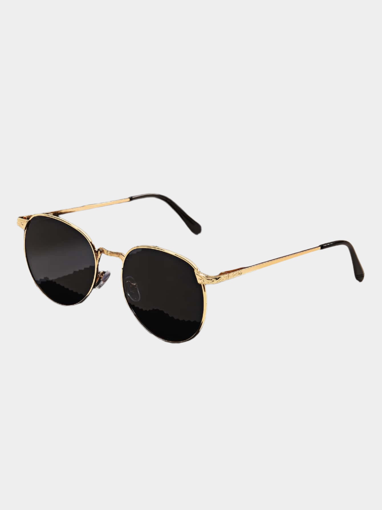 Lunettes de soleil rétro décoratives à monture métallique de style aviateur