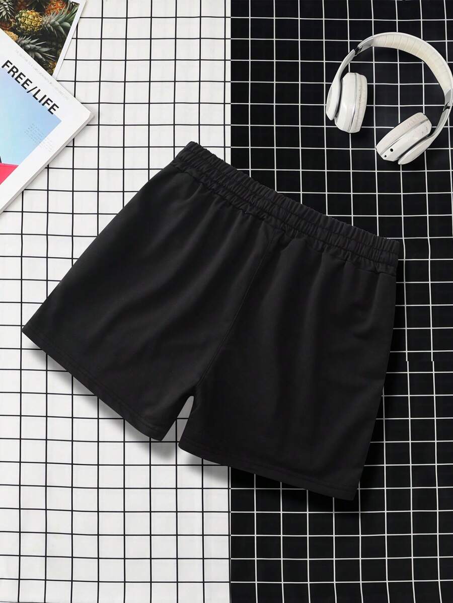Shorts courts avec taille à cordon pour hommes style athlétique sport
