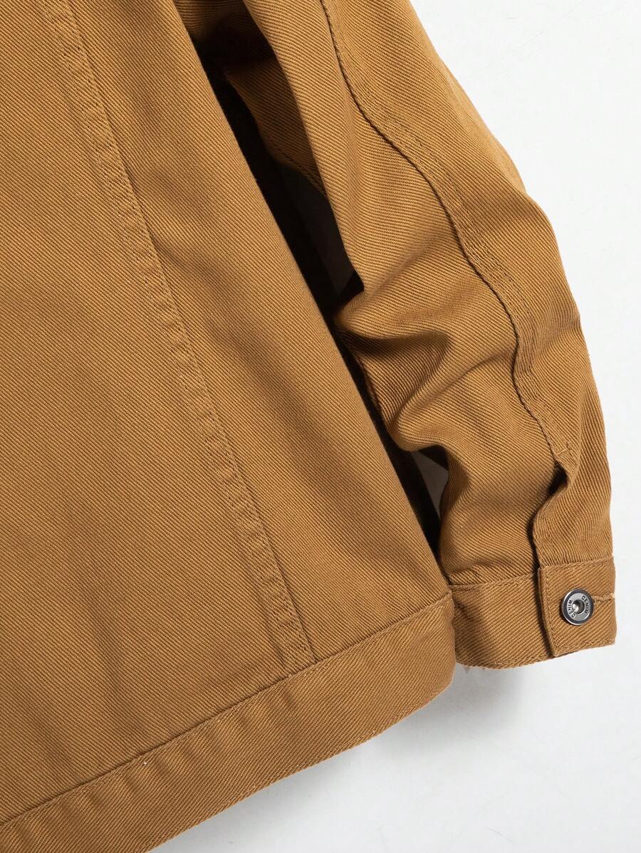 Chemise en jean classique avec poche à rabat et manches longues pour homme