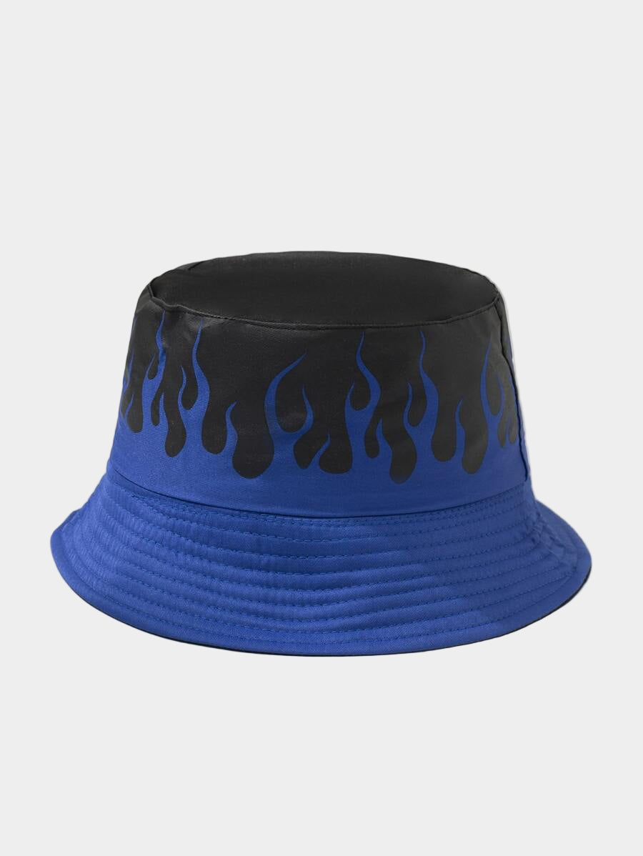 Chapeaux bobs réversible à imprimé flammes pour homme – Léger et résistant au soleil