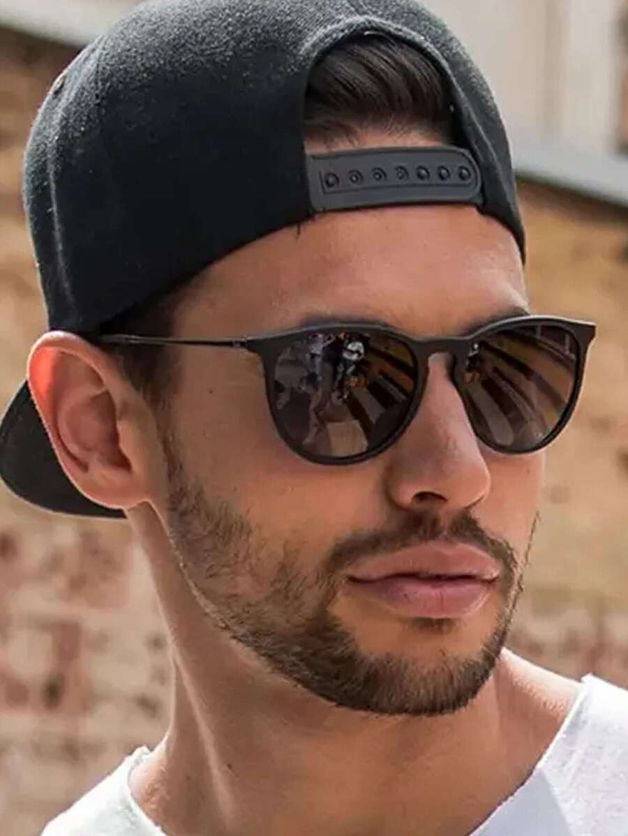 Lunettes de soleil vintage à monture métallique - Classiques pour homme
