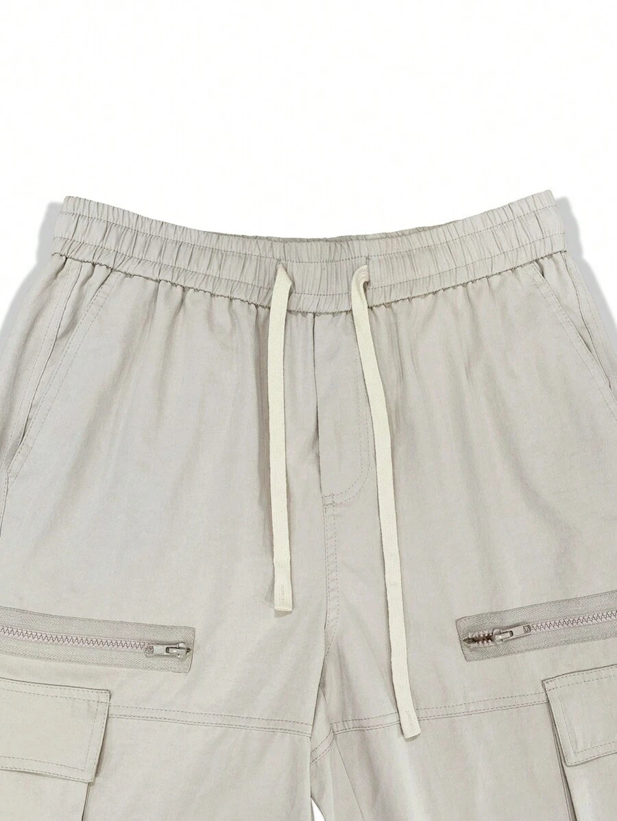Pantalon cargo homme coupe ample avec poches rabat style décontracté