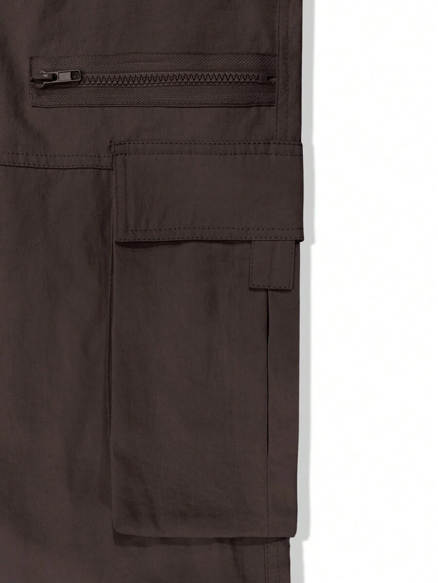 Pantalon cargo homme coupe ample avec poches rabat style décontracté
