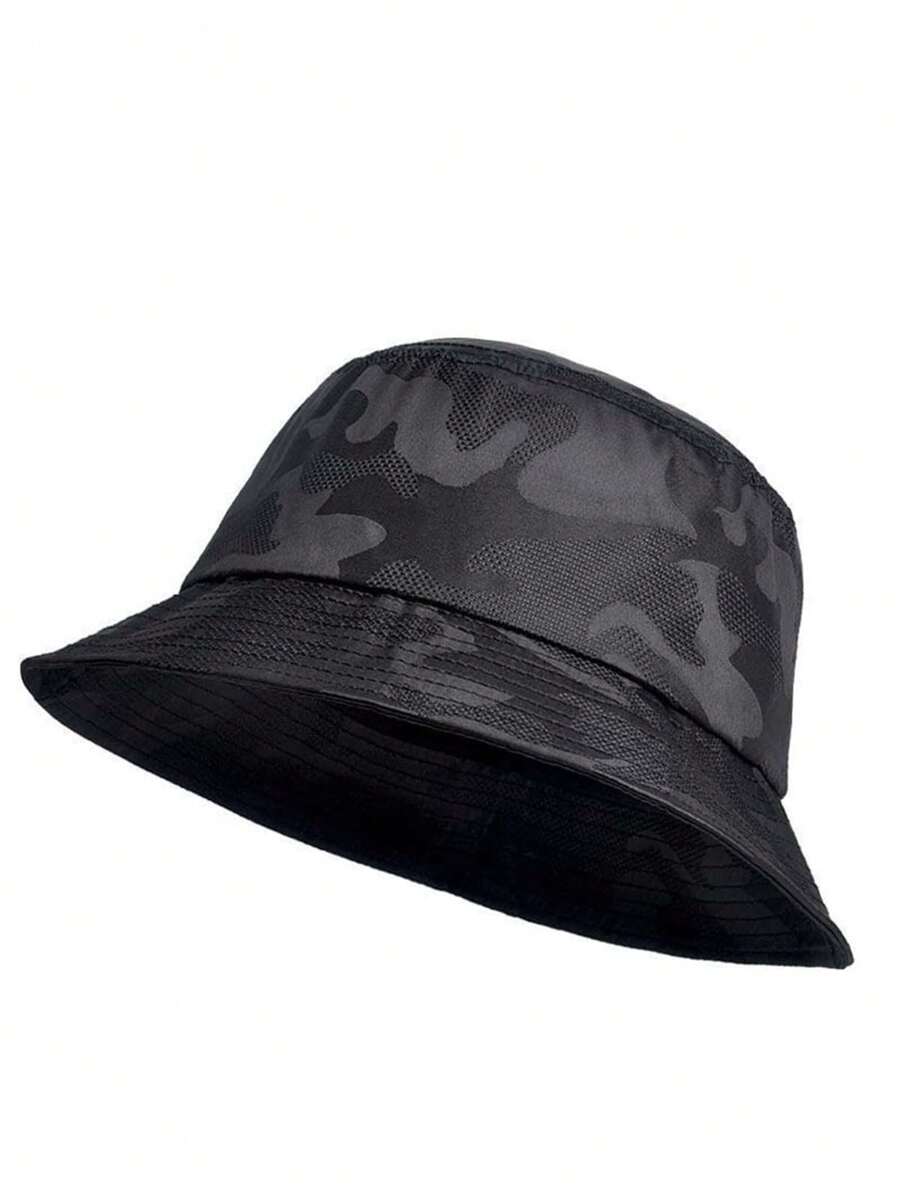 Chapeaux bobs camouflage noir avec protection solaire – Essentia pour homme