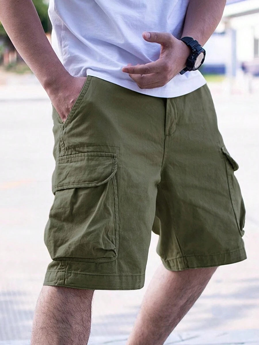Short cargo ample avec poches latérales à rabat – Style extérieur pour homme