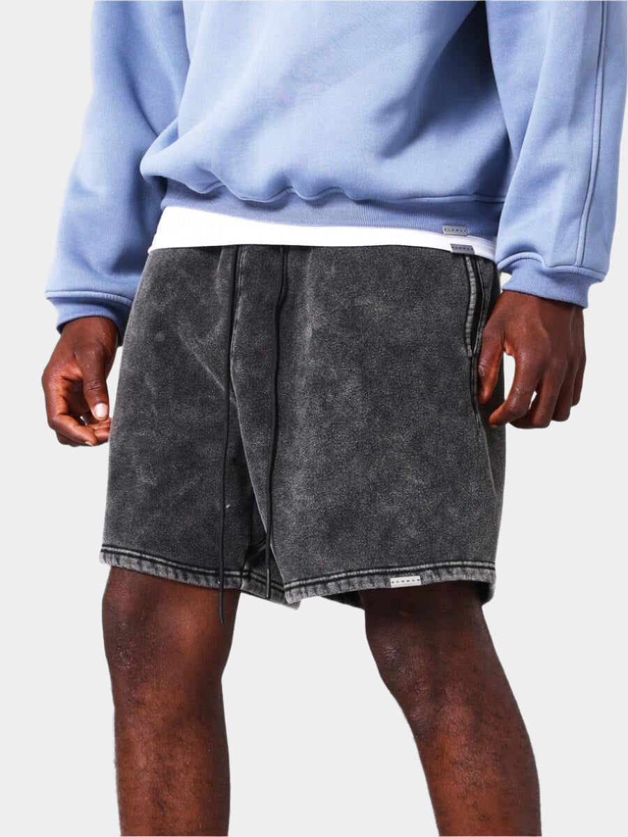 Bermuda athlétique taille haute à entrejambe bas – Style détente pour homme