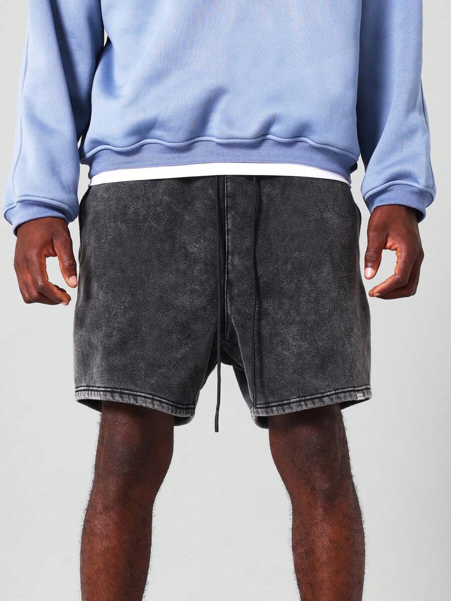 Bermuda athlétique taille haute à entrejambe bas – Style détente pour homme