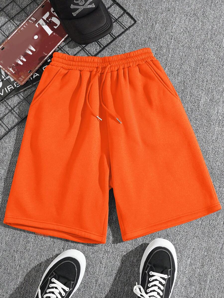 Short décontracté en polaire avec cordon de serrage – Taille élastique pour homme