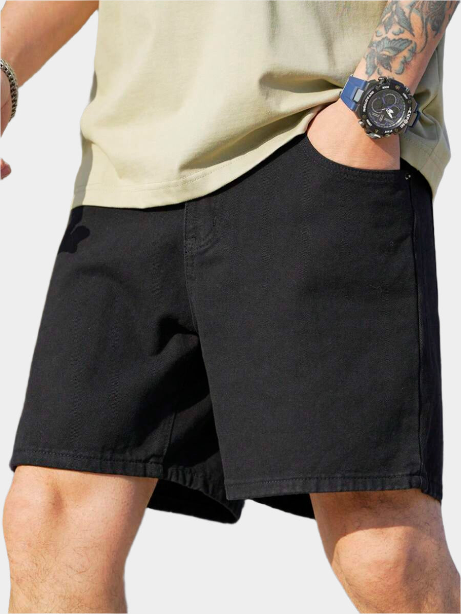 Jean noir style décontracté ample et streetwear tendance pour homme