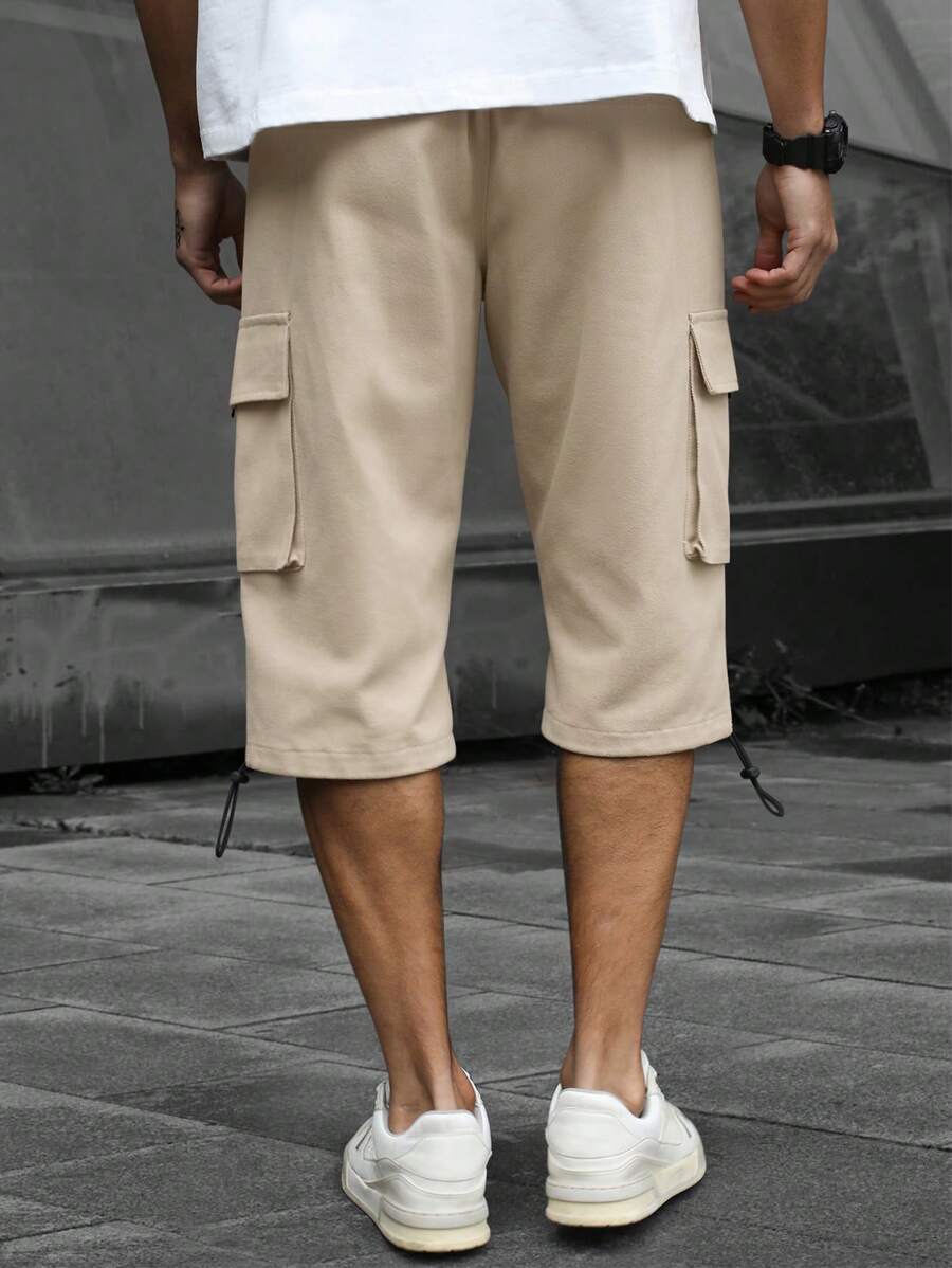 Short cargo décontracté à cordon de serrage pour homme – Utilitaire multi-poches
