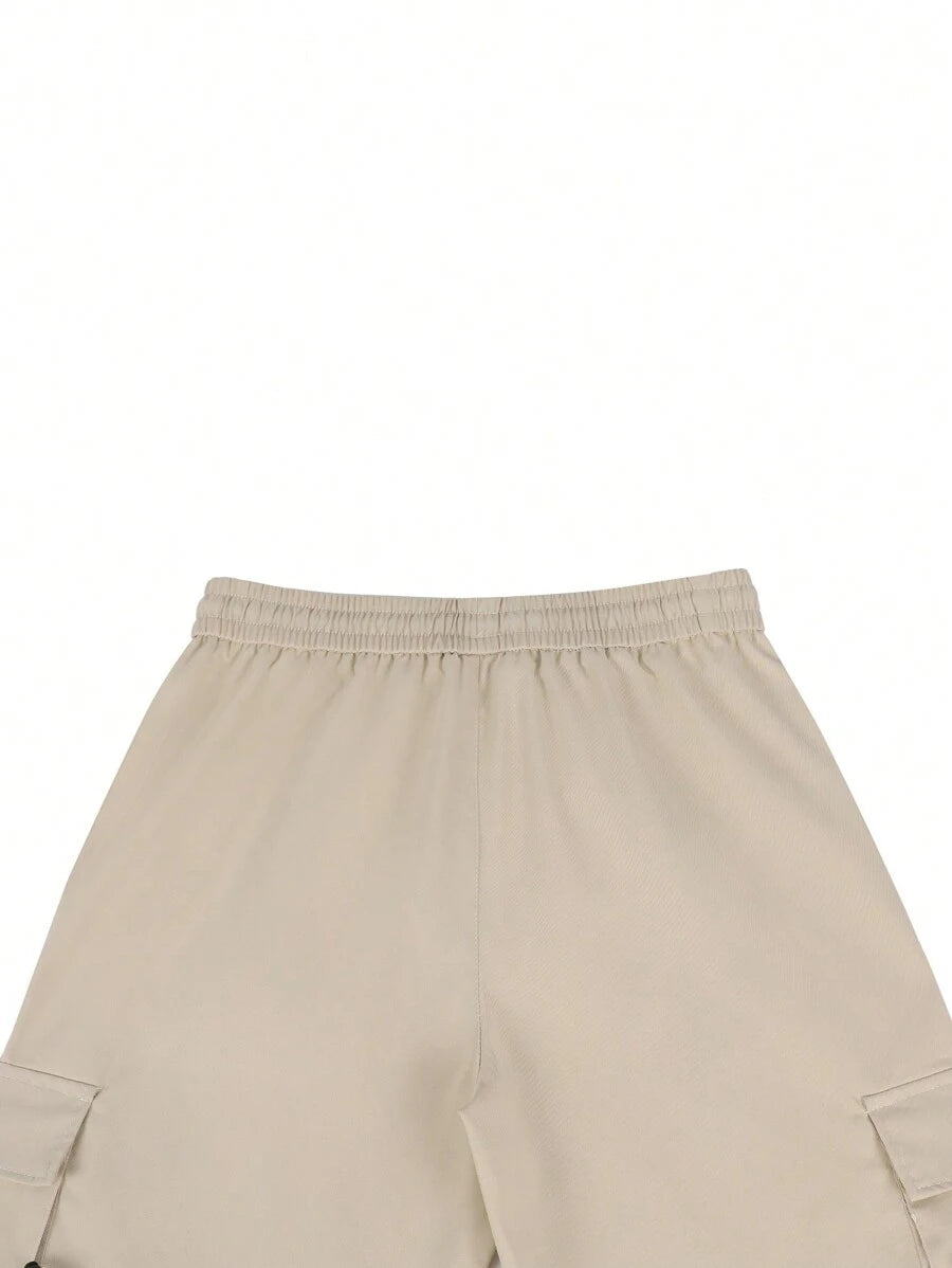 Short cargo décontracté à cordon de serrage pour homme – Utilitaire multi-poches
