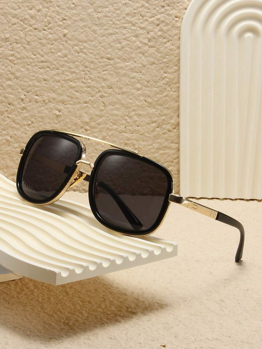 Lunettes de soleil tendance à monture épaisse - Lunettes d'extérieur élégantes
