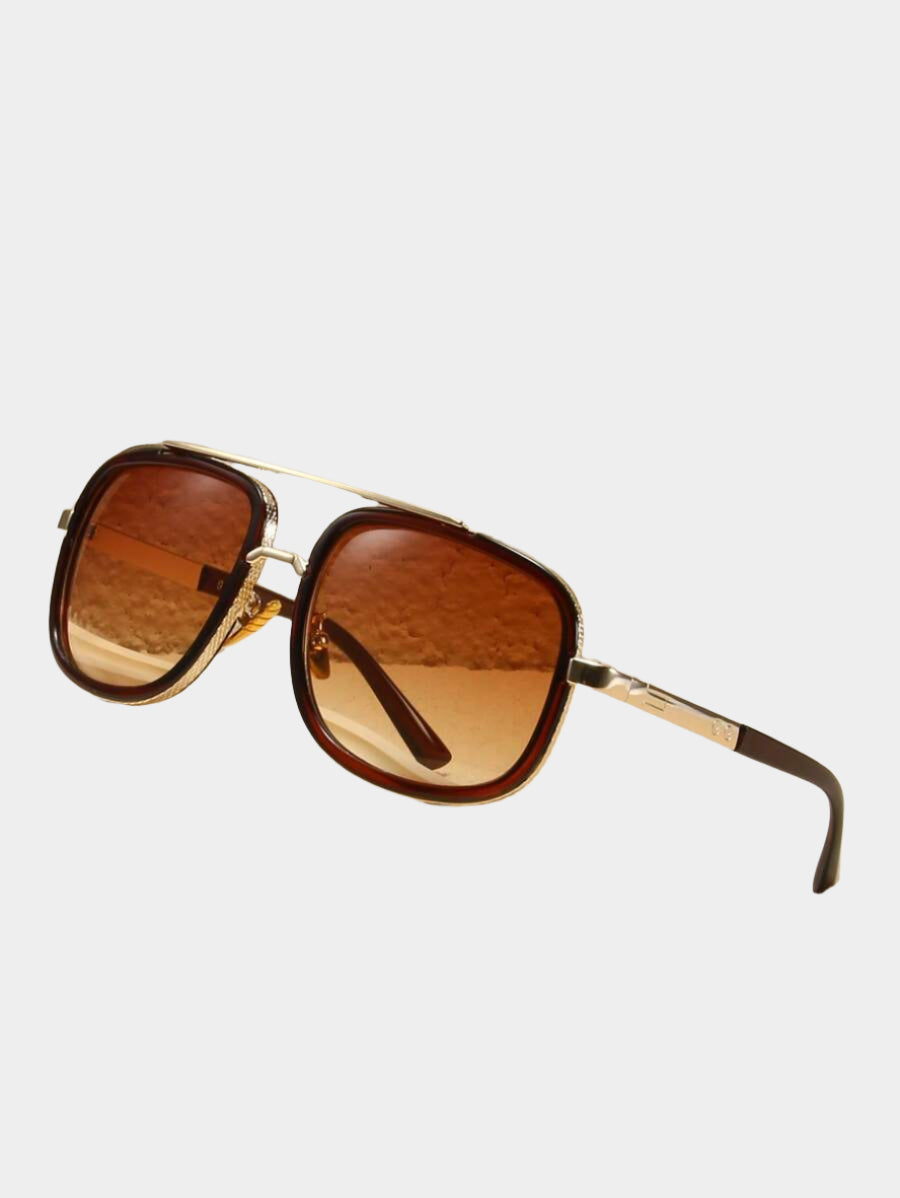 Lunettes de soleil tendance à monture épaisse - Lunettes d'extérieur élégantes