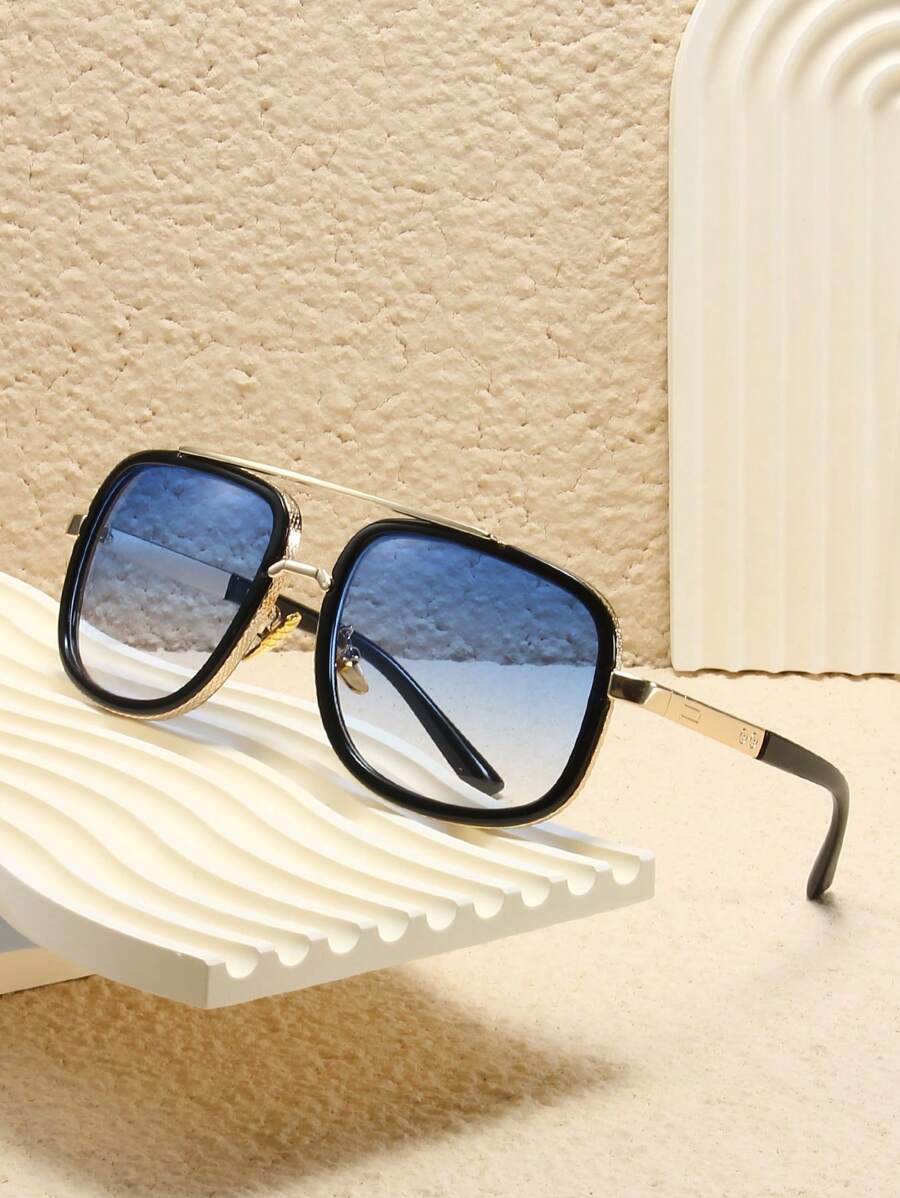 Lunettes de soleil tendance à monture épaisse - Lunettes d'extérieur élégantes