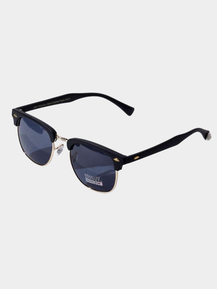 Lunettes de soleil à monture métallique avec verres réfléchissants dégradés