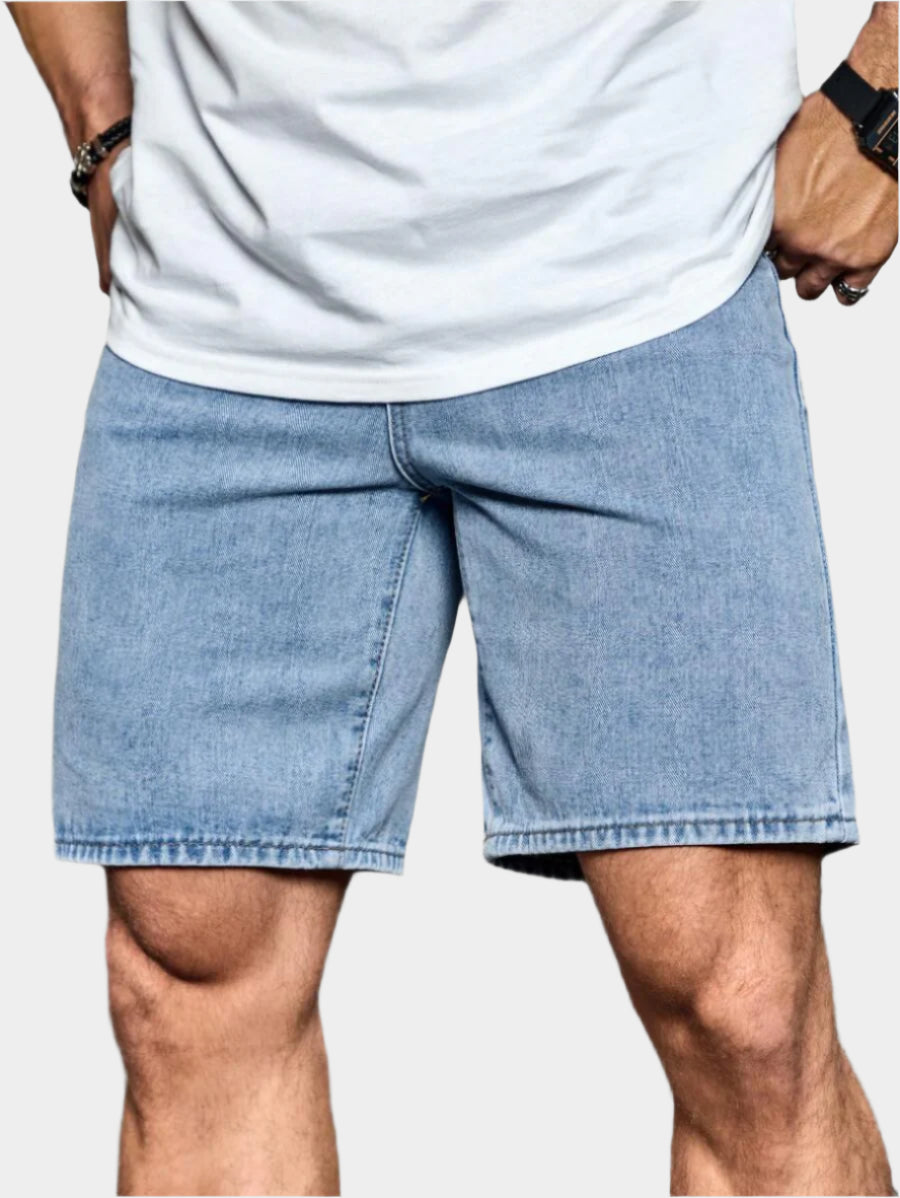 Jorts amples à jambe droite style décontracté, tendance streetwear pour hommes