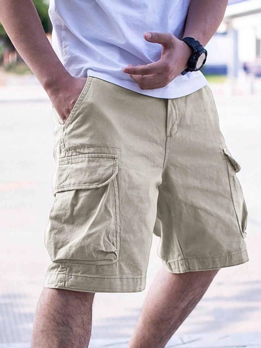 Short cargo ample avec poches latérales à rabat – Style extérieur pour homme