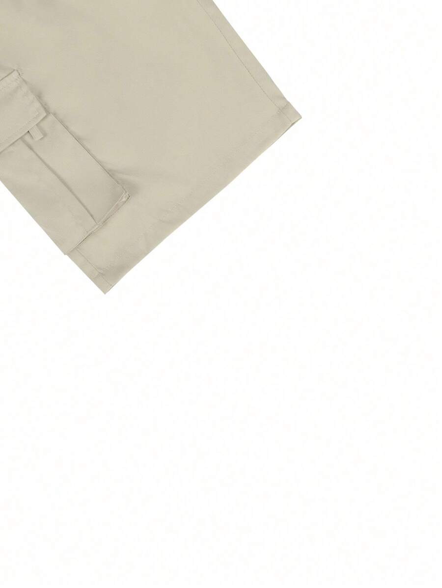 Shorts cargo pour hommes avec taille à cordon de serrage et poches latérales