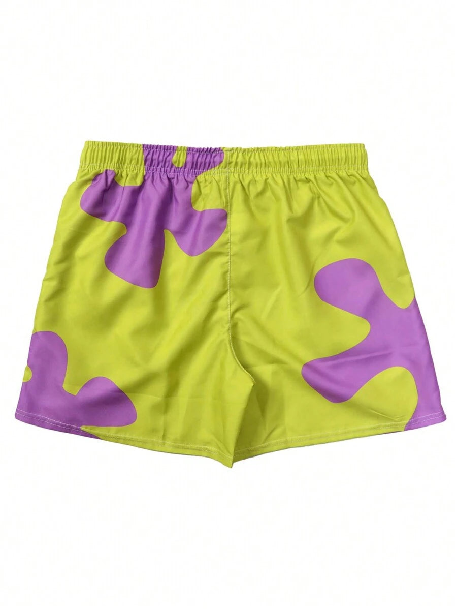 Short décontracté à imprimé floral – Short confortable à cordon de serrage pour homme