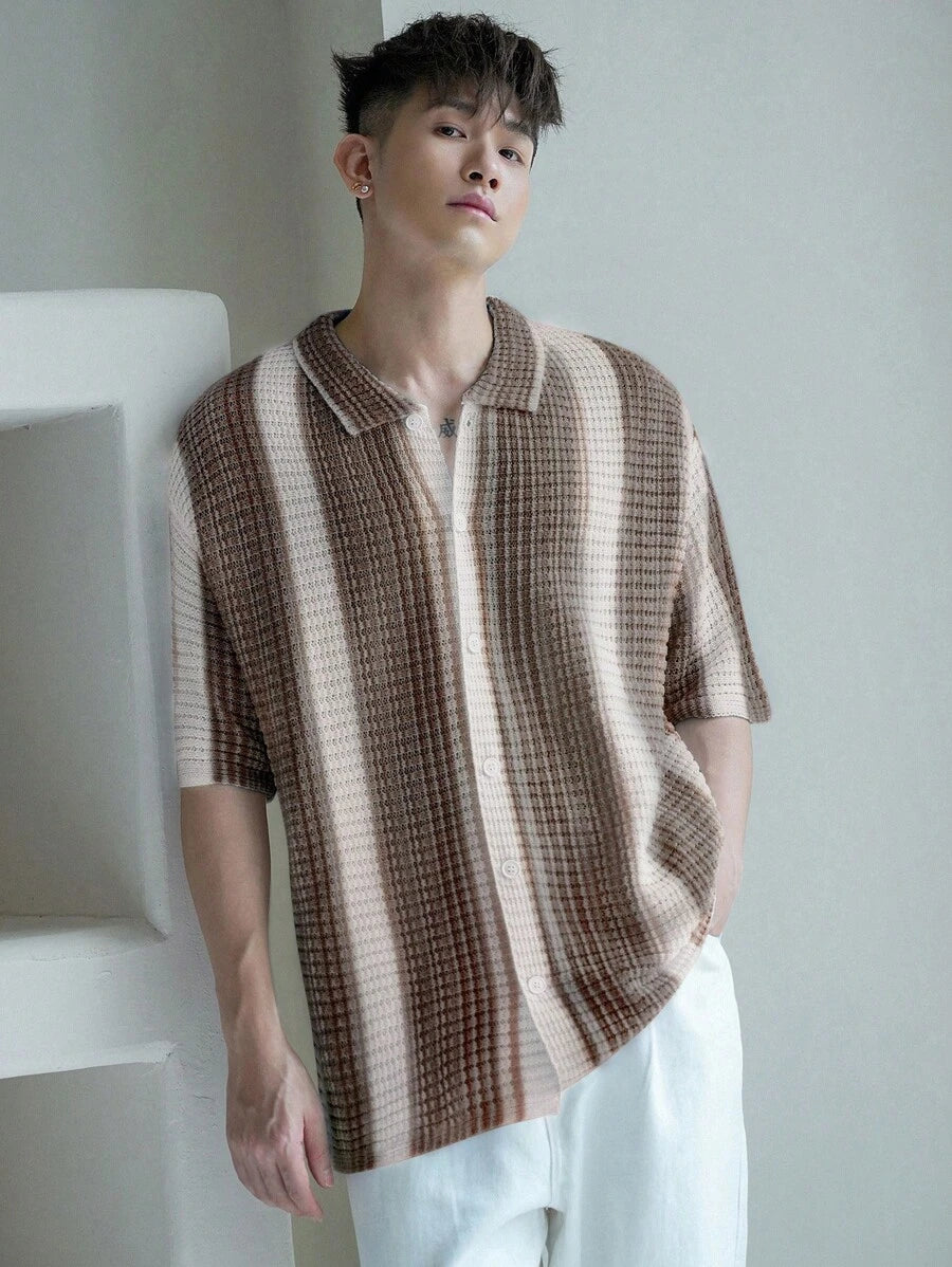 Chemise au crochet à manches courtes avec col à revers — décontractée et légère