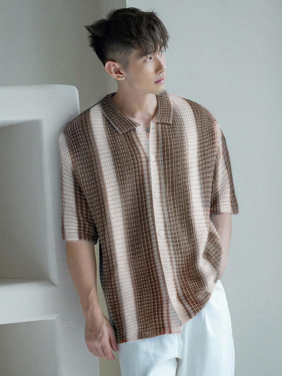 Chemise au crochet à manches courtes avec col à revers — décontractée et légère