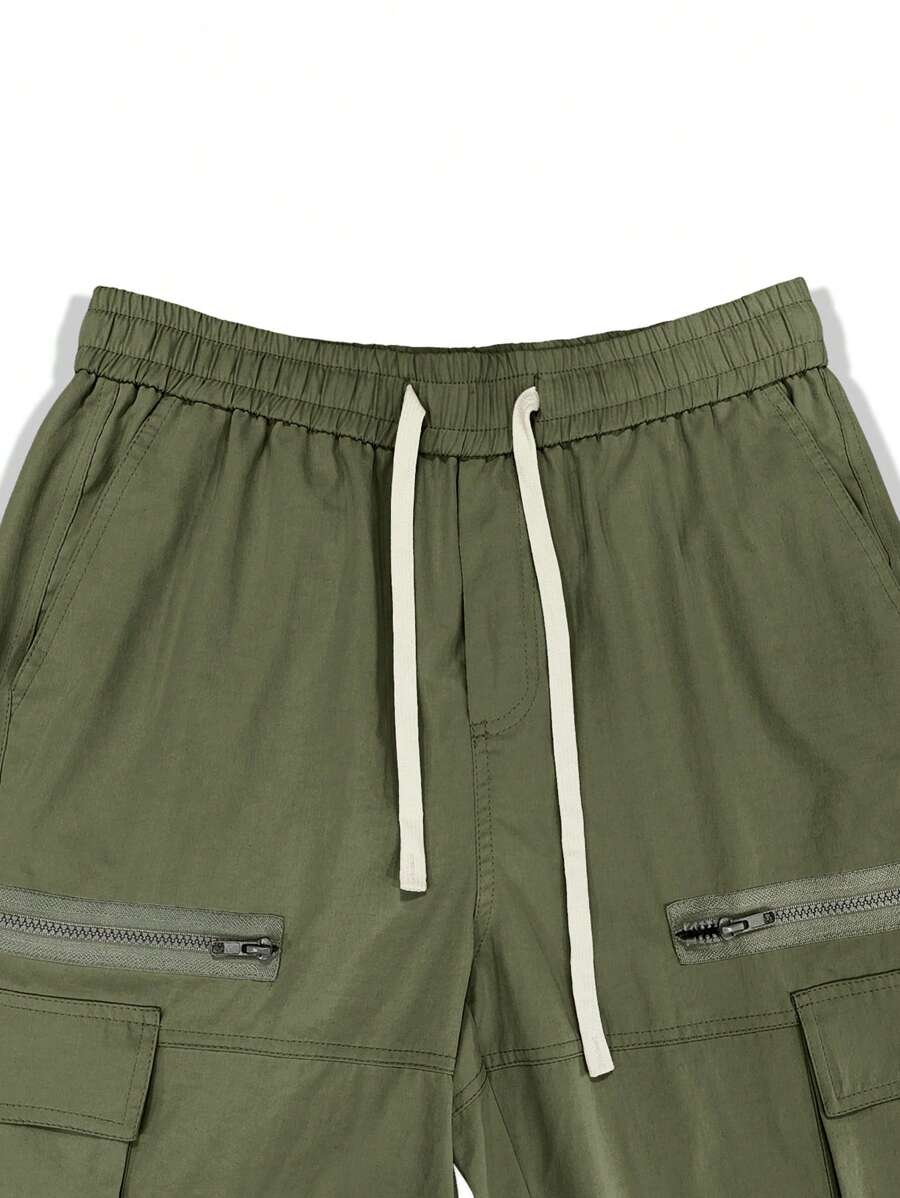 Pantalon cargo homme coupe ample avec poches rabat style décontracté