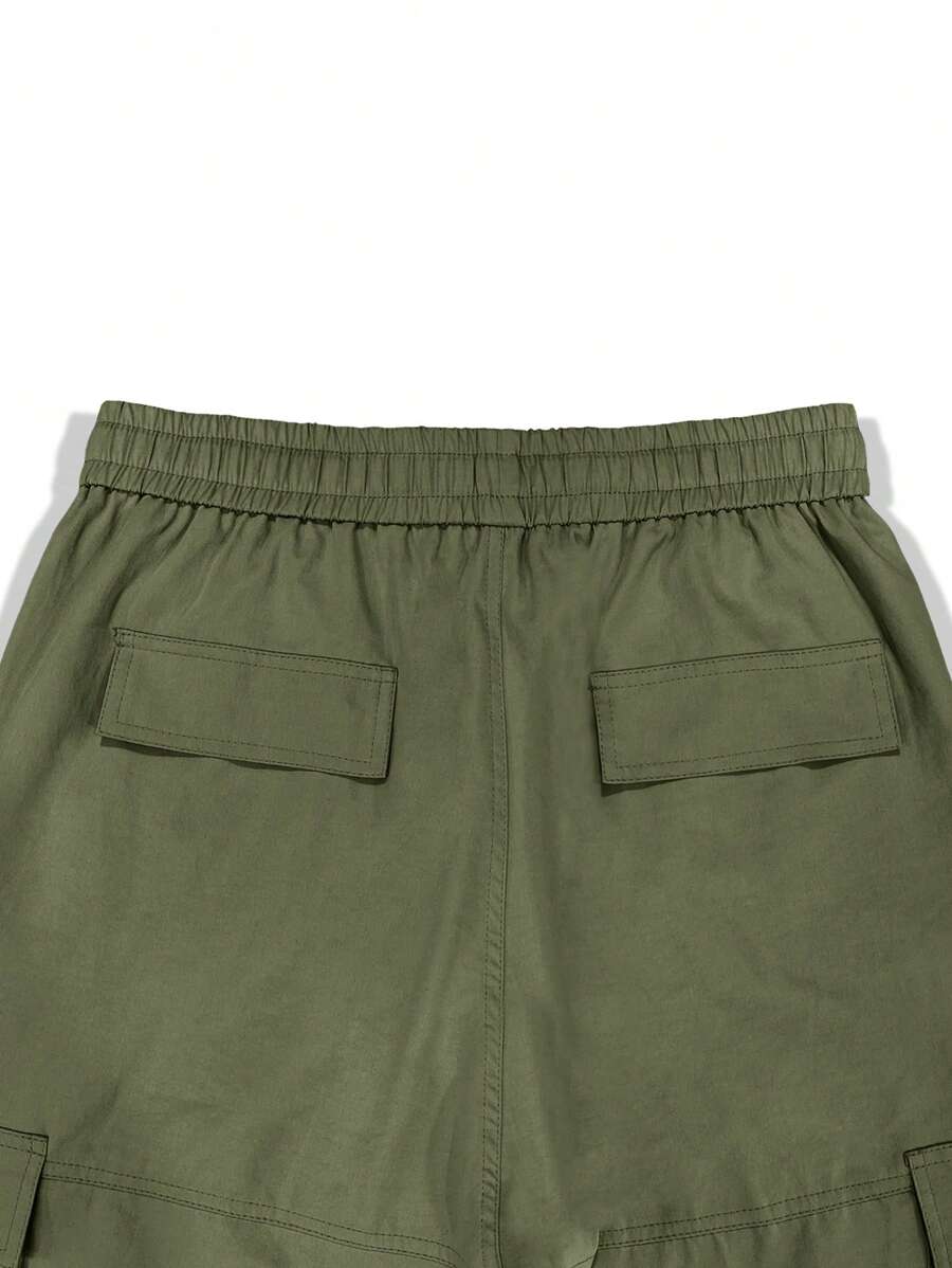 Pantalon cargo homme coupe ample avec poches rabat style décontracté