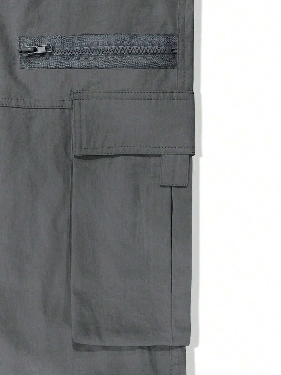 Pantalon cargo homme coupe ample avec poches rabat style décontracté
