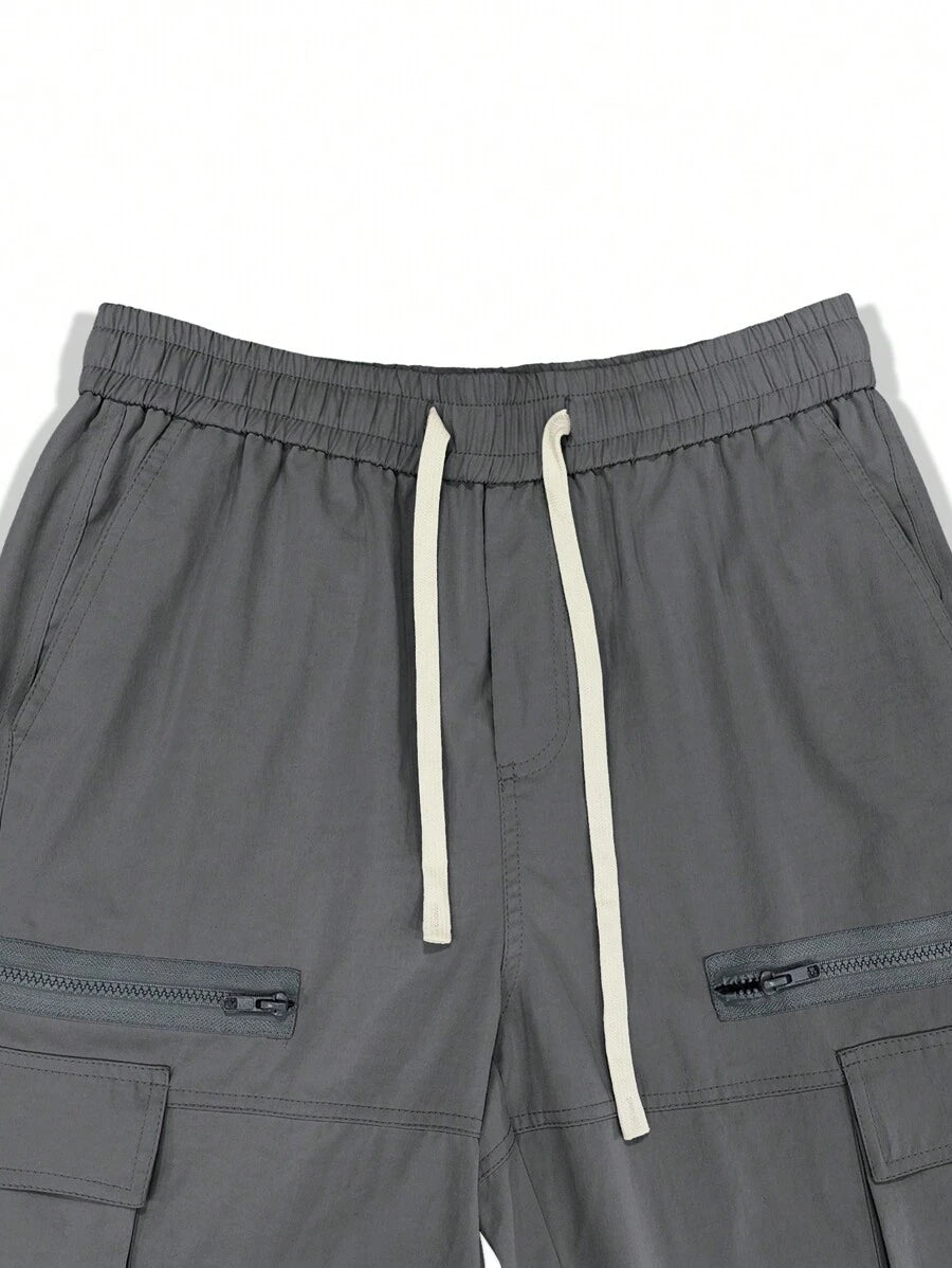 Pantalon cargo homme coupe ample avec poches rabat style décontracté
