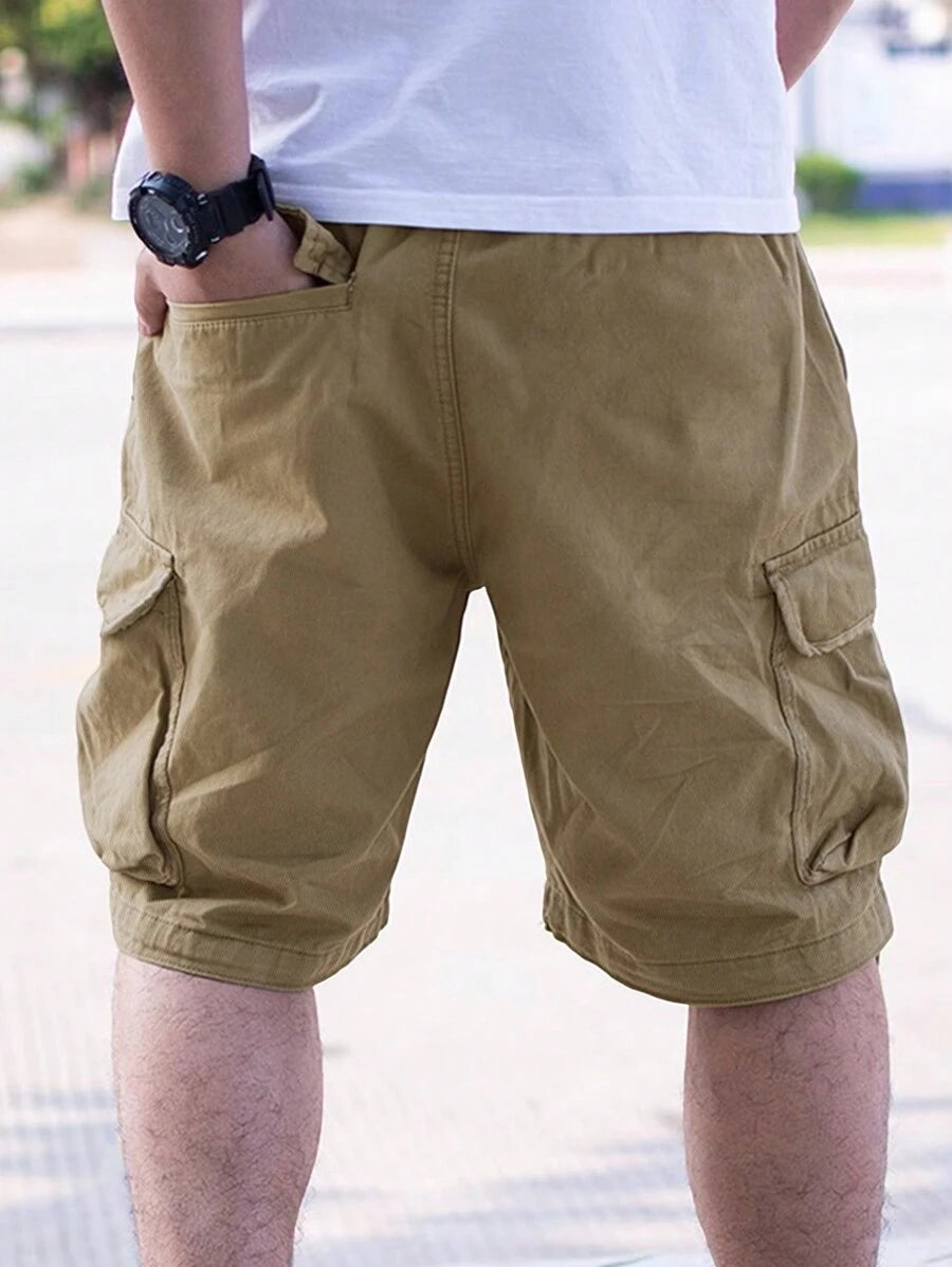 Short cargo ample avec poches latérales à rabat – Style extérieur pour homme