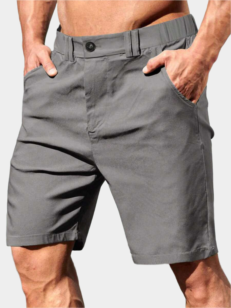 Bermuda athlétique taille haute avec bouton – Coupe streetwear pour homme