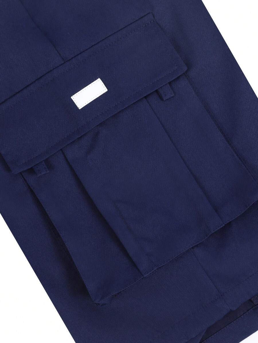 Shorts cargo pour hommes avec taille à cordon de serrage et poches latérales