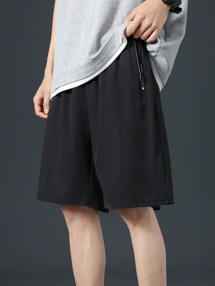 Bermuda taille haute à cordon de serrage et séchage rapide – Coupe athlétique pour homme