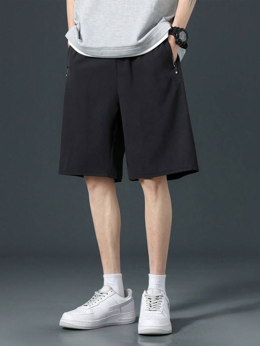 Bermuda taille haute à cordon de serrage et séchage rapide – Coupe athlétique pour homme