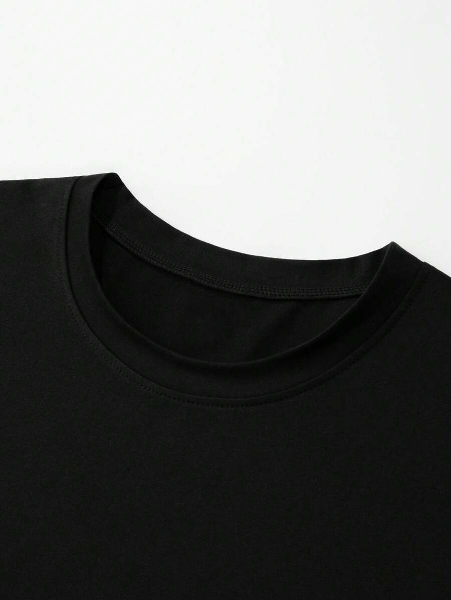Chemise à col rond imprimée rayures style casual moderne été