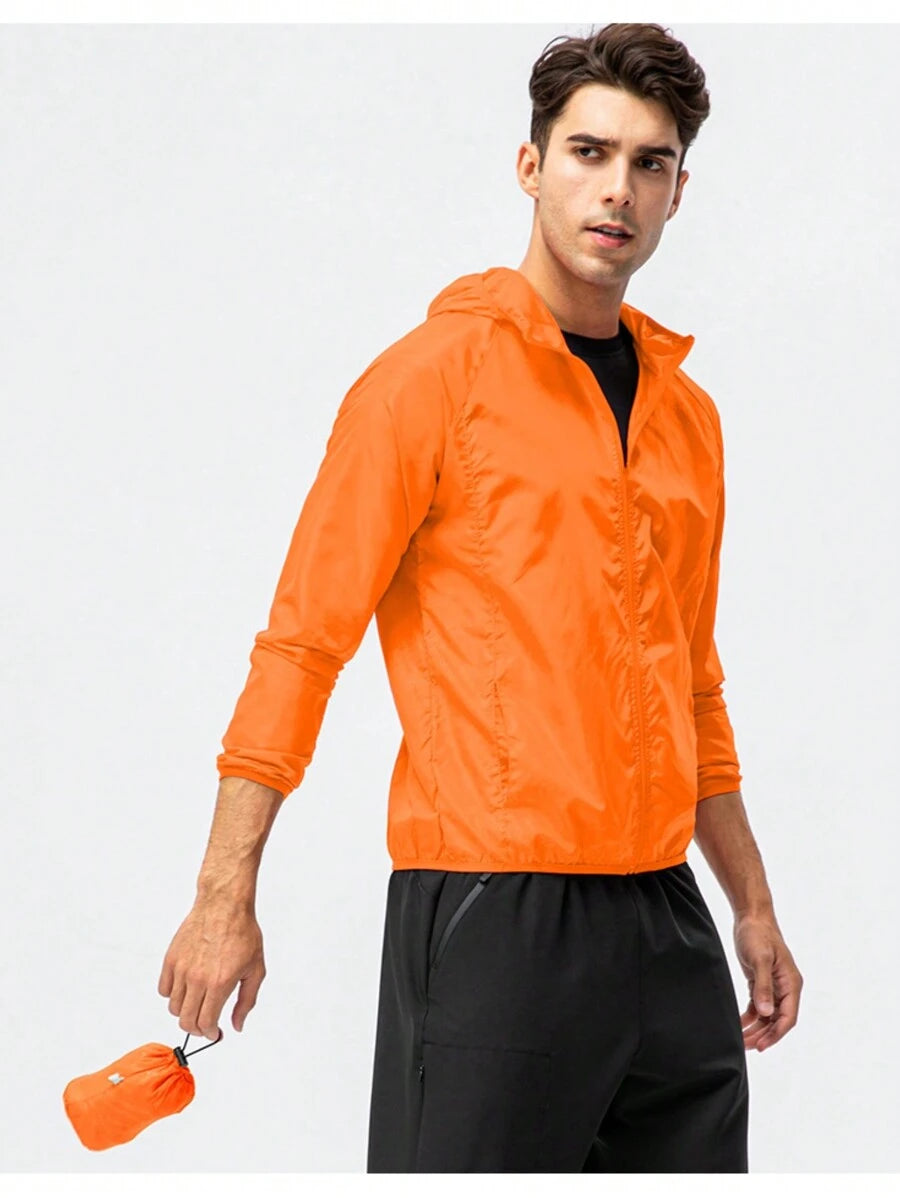 Veste coupe-vent décontractée, résistante à l'eau et à séchage rapide