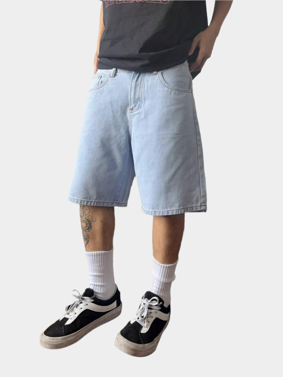 Bermuda large avec détails de boutons et de poches pour homme