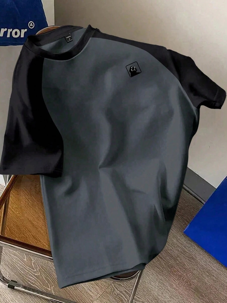 Chemise à col rond manches raglan casual style sport tendance
