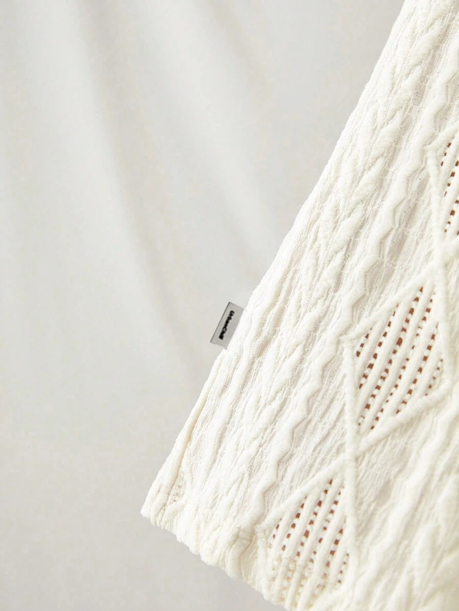 Chemise sans manches en tricot style western - Coupe ample pour un usage quotidien