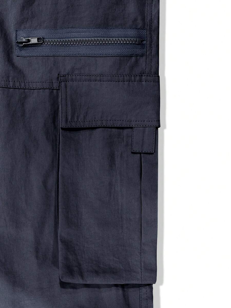 Pantalon cargo homme coupe ample avec poches rabat style décontracté