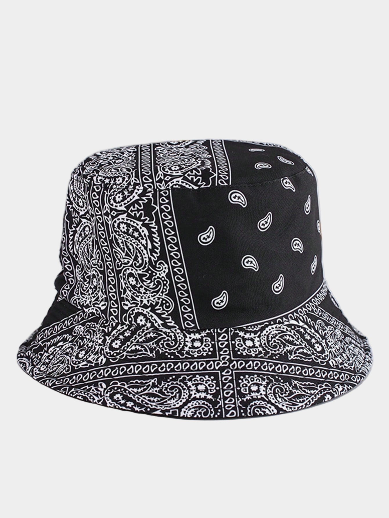 Chapeaux bob bohème rétro à motif cachemire avec protection solaire