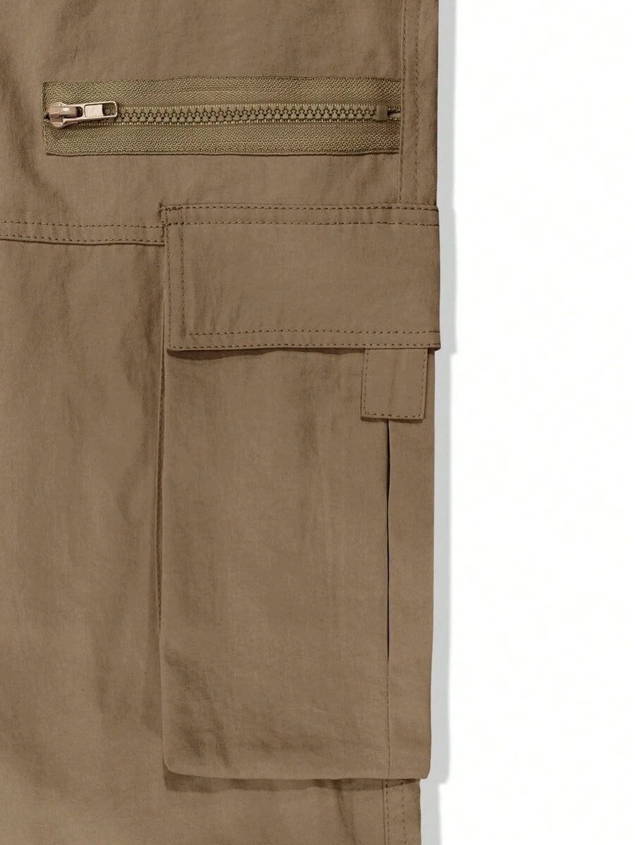 Pantalon cargo homme coupe ample avec poches rabat style décontracté