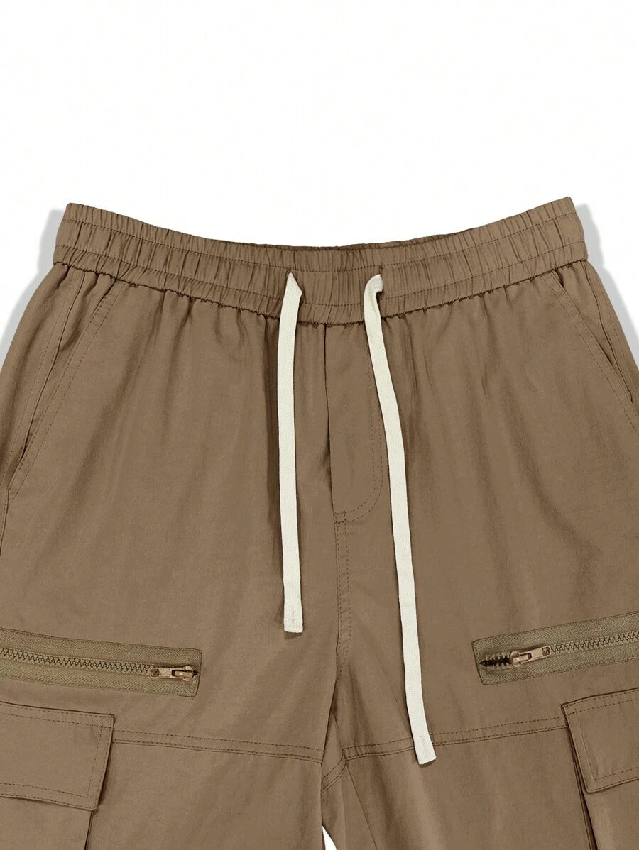 Pantalon cargo homme coupe ample avec poches rabat style décontracté