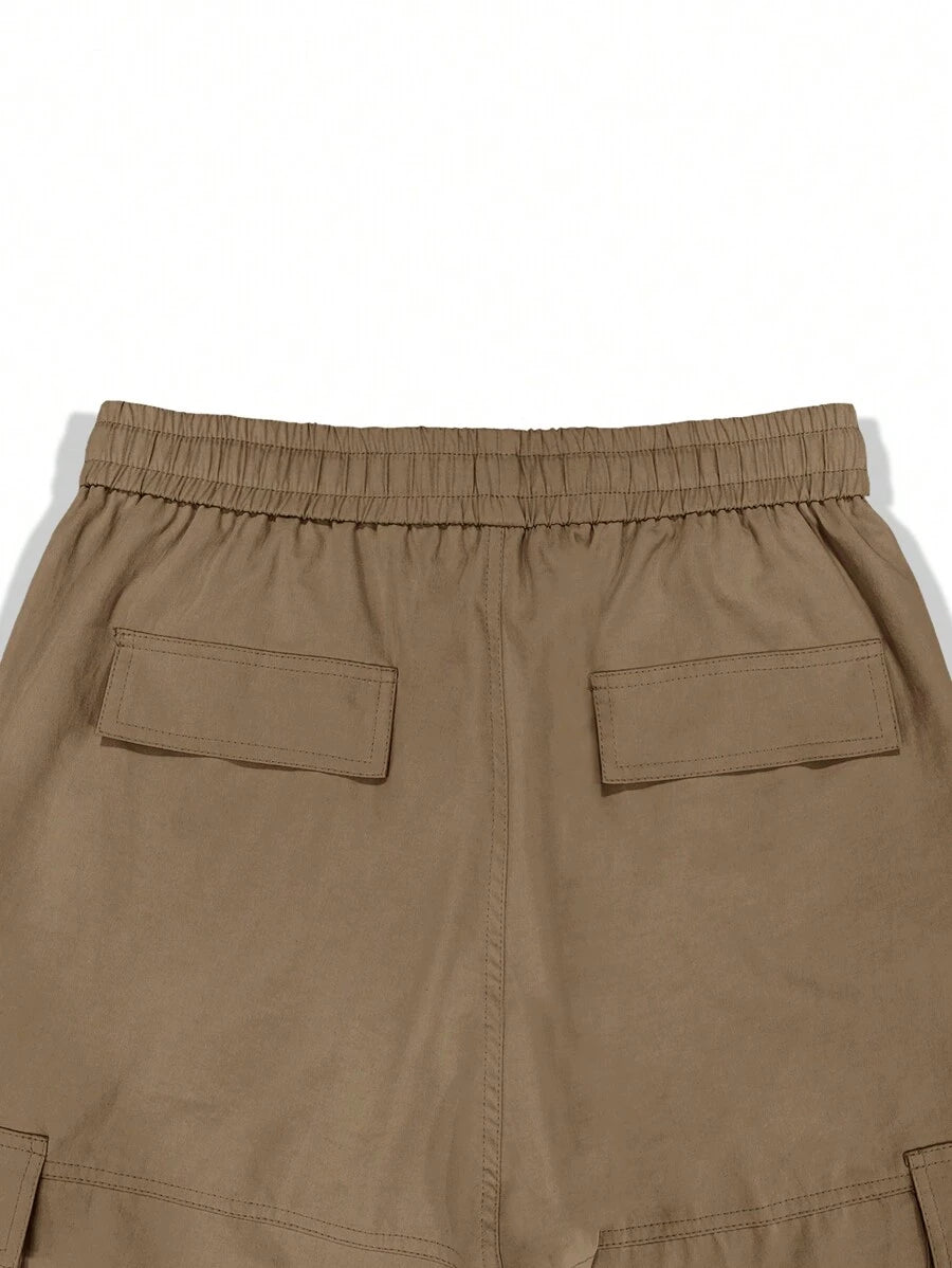 Pantalon cargo homme coupe ample avec poches rabat style décontracté