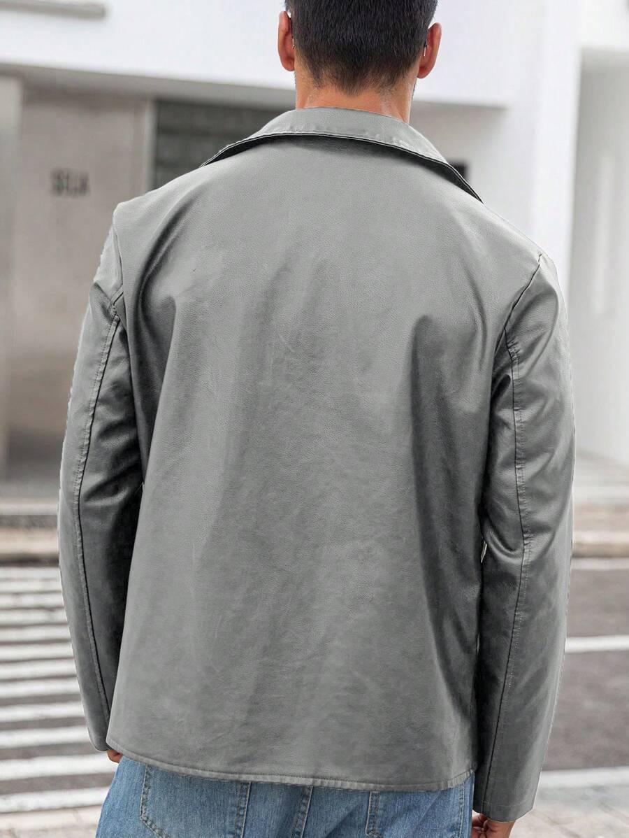 Veste classique en similicuir – Vêtements d'extérieur élégants pour hommes