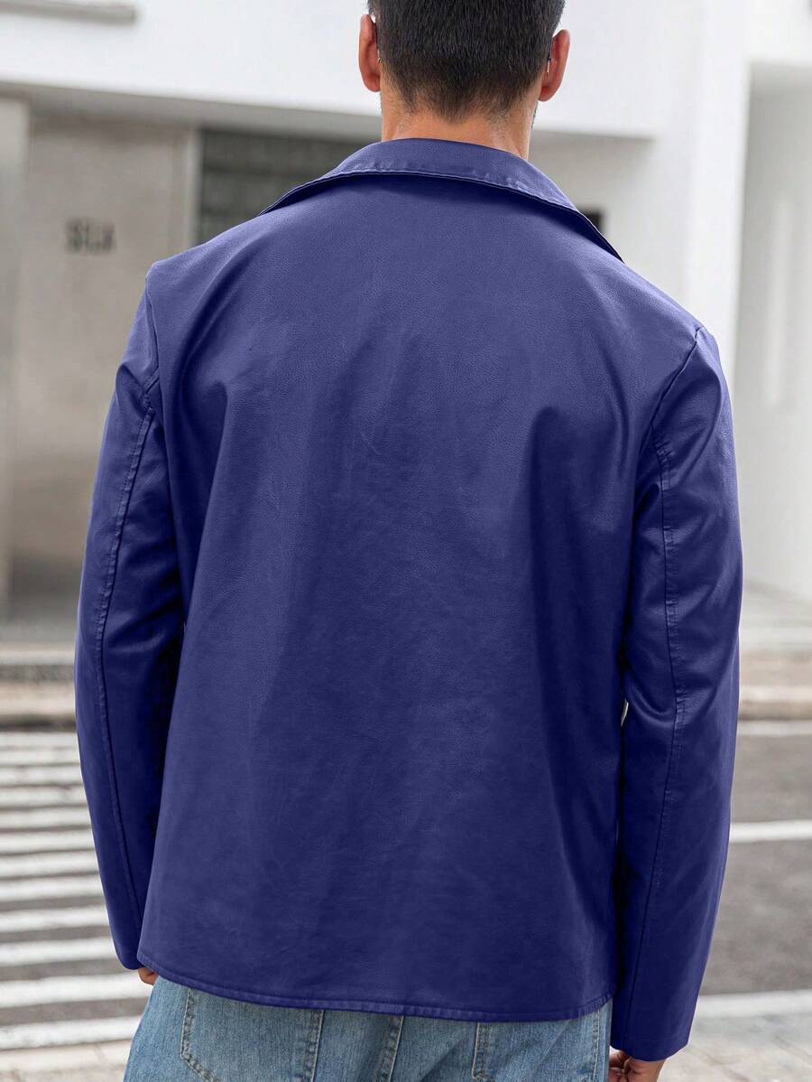 Veste classique en similicuir – Vêtements d'extérieur élégants pour hommes