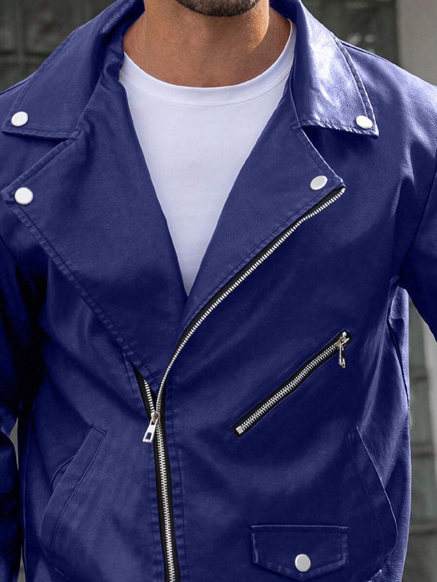 Veste classique en similicuir – Vêtements d'extérieur élégants pour hommes
