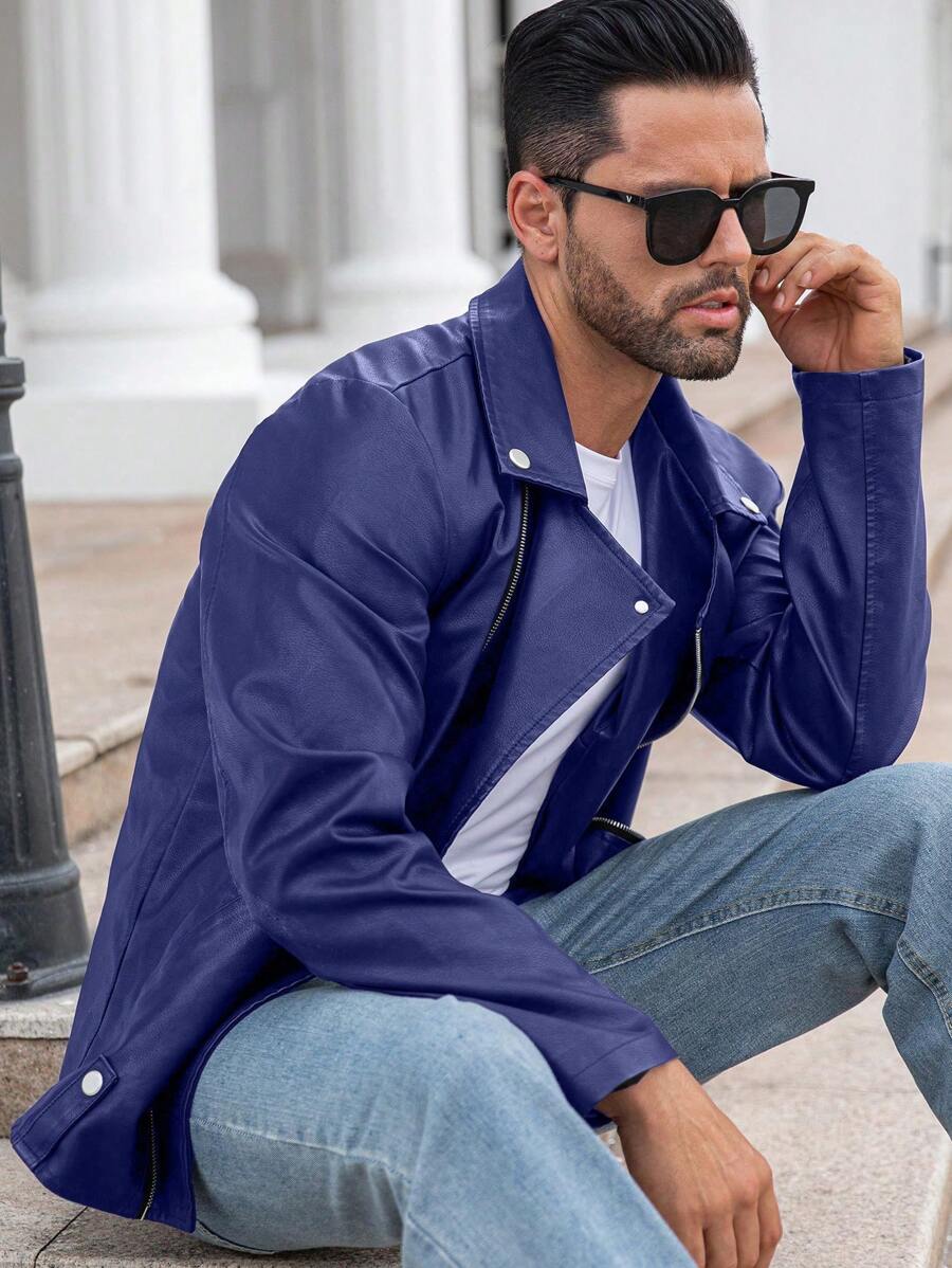 Veste classique en similicuir – Vêtements d'extérieur élégants pour hommes